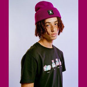 Teddy Fresh Workwear Beanie in Fuschia